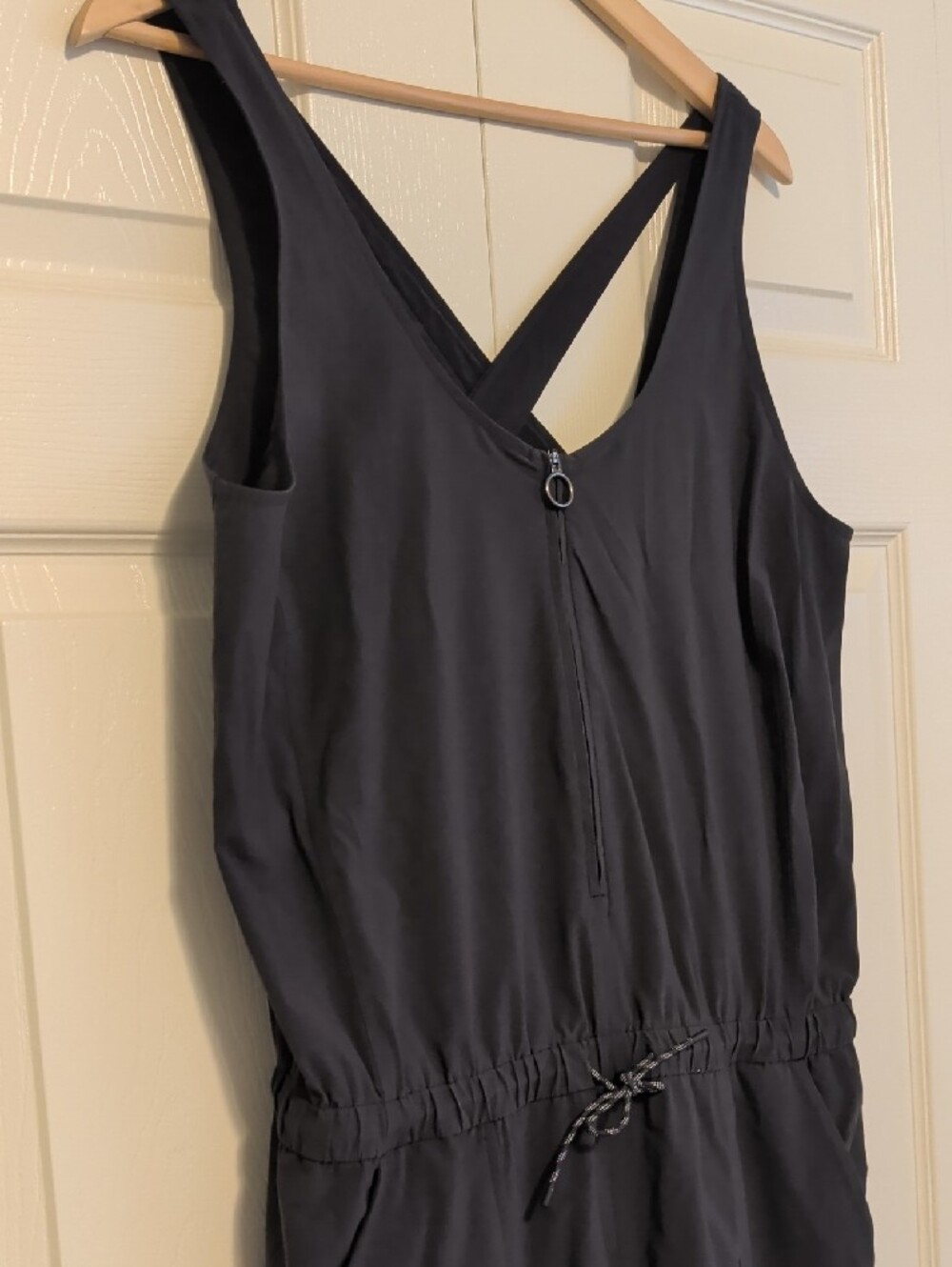 lululemon athletica Back In Time Black Sleeveless Zip-Front Utility Jumpsuit - Picture 4 of 10